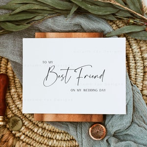 Cartão de casamento para meu melhor amigo no dia do meu casamento, para meu amigo no dia do casamento, para meu melhor amigo Cartão de casamento, Cartão de casamento | Família