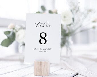 Numéros de Table personnalisés imprimés, numéros de Table de mariage personnalisés, 5 x 7