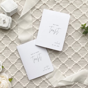 Libros de brindis de boda, discursos, regalos (personalizados, recuerdos, reliquias) para damas de honor, padrinos, damas de honor, padrinos de boda