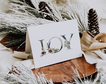 Floral Joy Note Card | Holiday Card | Christmas Card