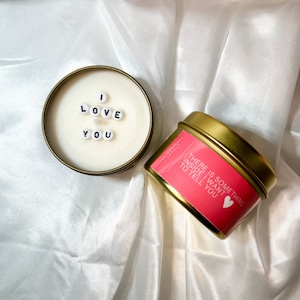 Custom hidden message candle | custom message candle | 4oz cotton wick candle coconut soy wax candle | personalized candle