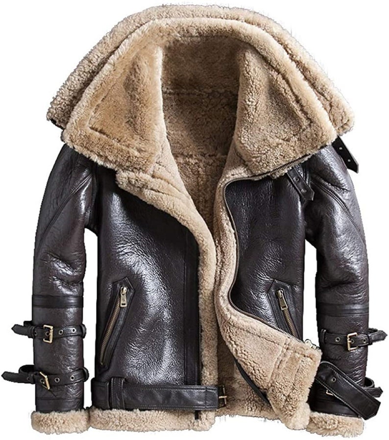 double collar leather jacket