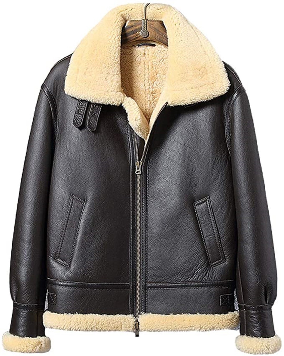 RAF B3 Black Original Fur Shearling Coat Fur Jacket Mens B3 - Etsy