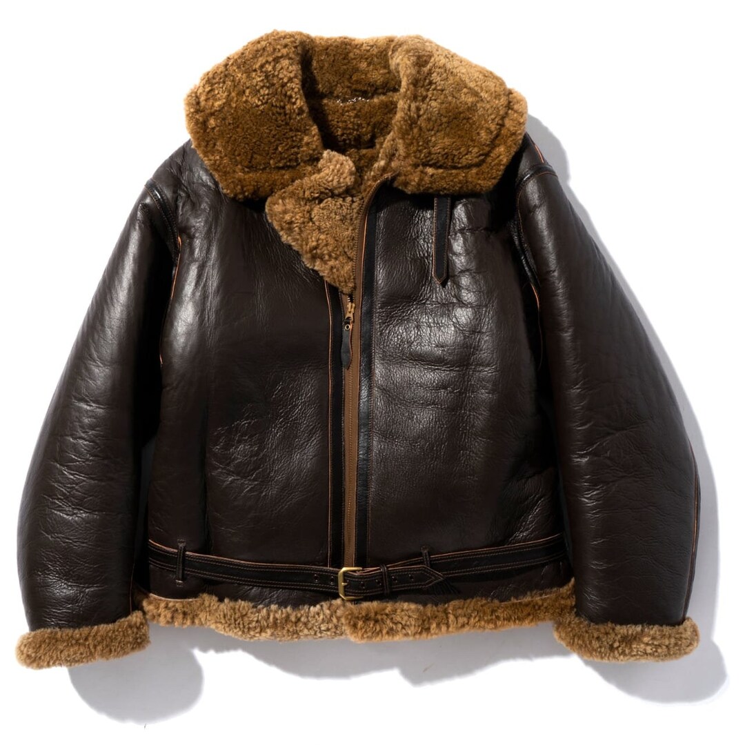 Mens Sheepskin Leather Jacket B3 Bomber Jacket Fur Coat - Etsy