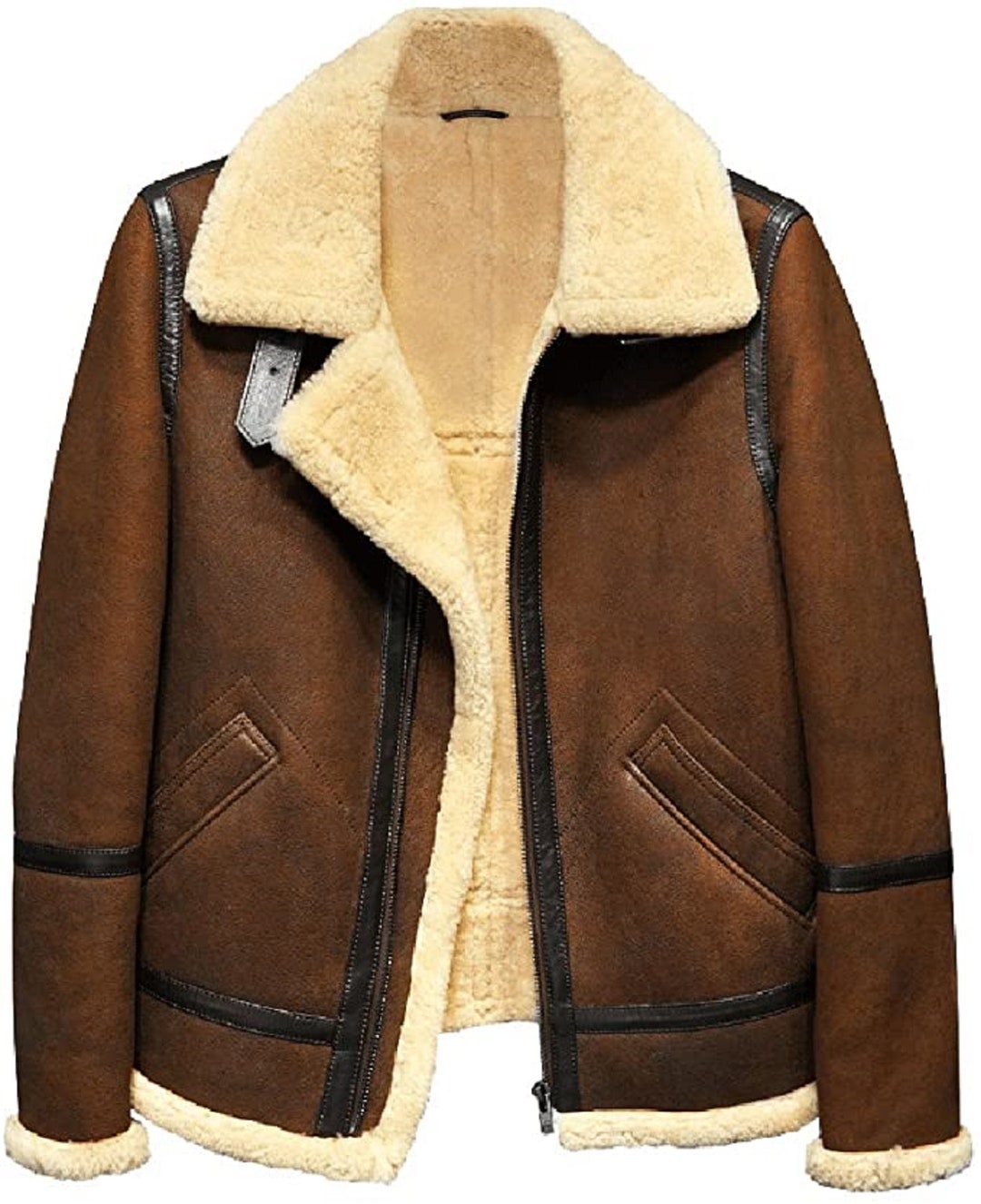 RAF B3 Bomber Jacket Mens Original Shearling Coat Fur Jacket - Etsy