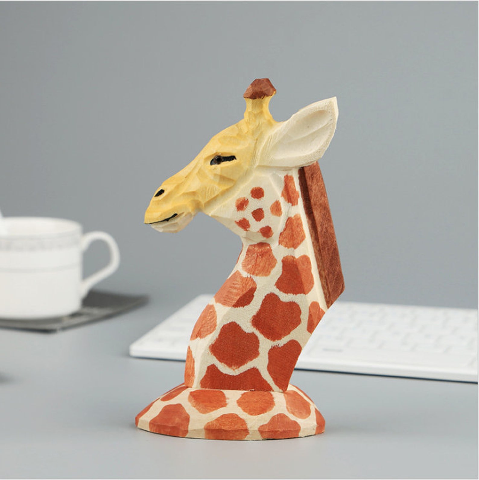 Wooden Animal Ornaments Glasses Holder Stand Hand Carved Etsy