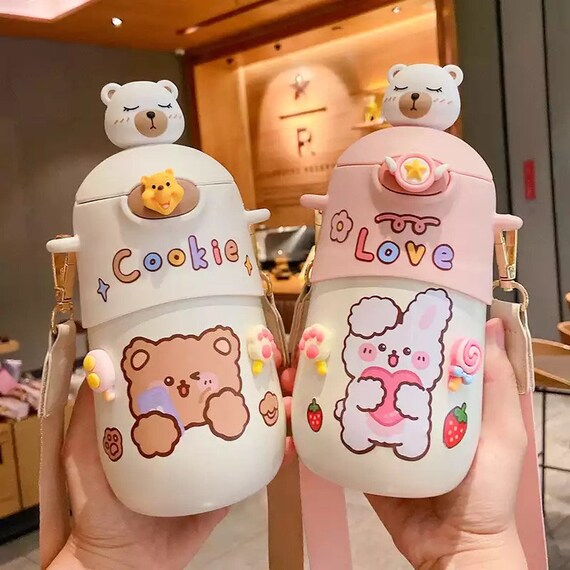 For Kids School Girl Thermal Water Bottle Cartoon 500ML Thermos