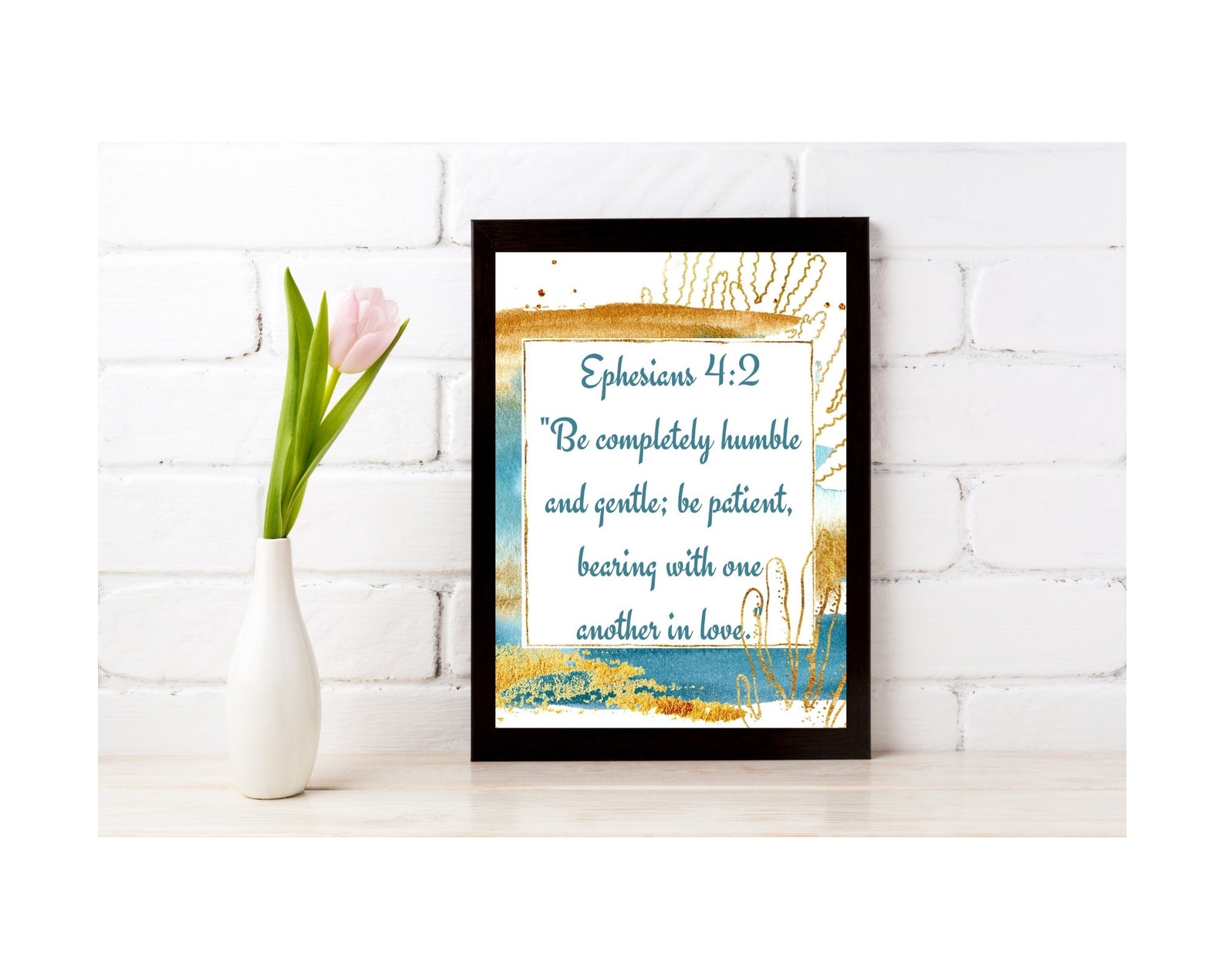 Housewarming Gift Wedding Bible Verse Ephesians 42 Christian Etsy