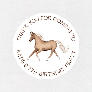 Personalised Glossy Horse Stickers  •  Gymkhana  • Horse Theme •  Farm Yard •  Birthdays  •  Party Bags  •  Favour Bags  •  Riding Party