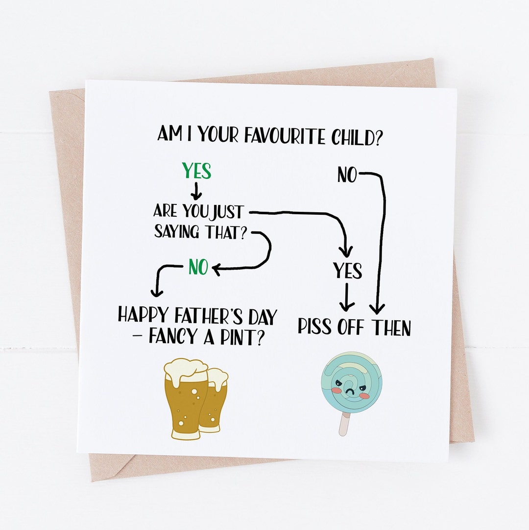 Silly Father's Day Card Happy Father's Day Card With Pun Daddy Father's ...