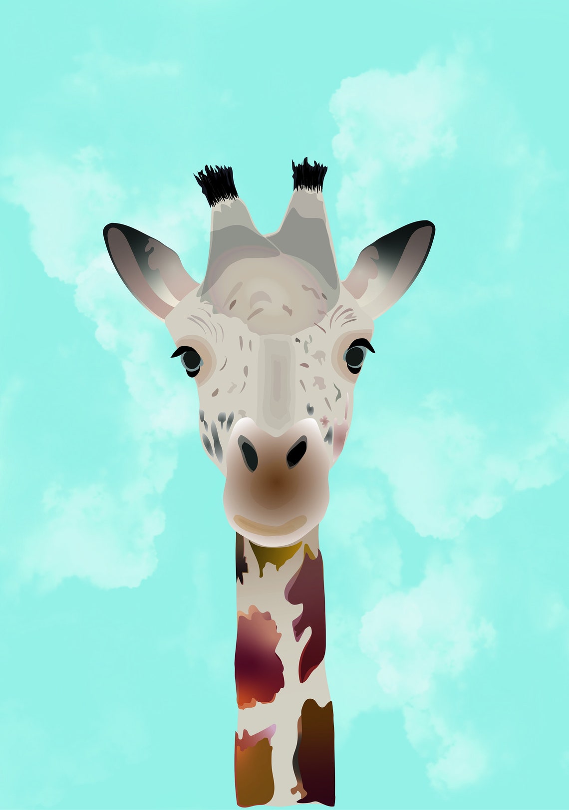 Gerry the Giraffe Print Etsy