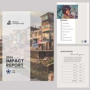Non-Profit Impact Report Digital Download | Editable  Canva Template | Annual Impact Report | Fundraising Report | Social Impact Report