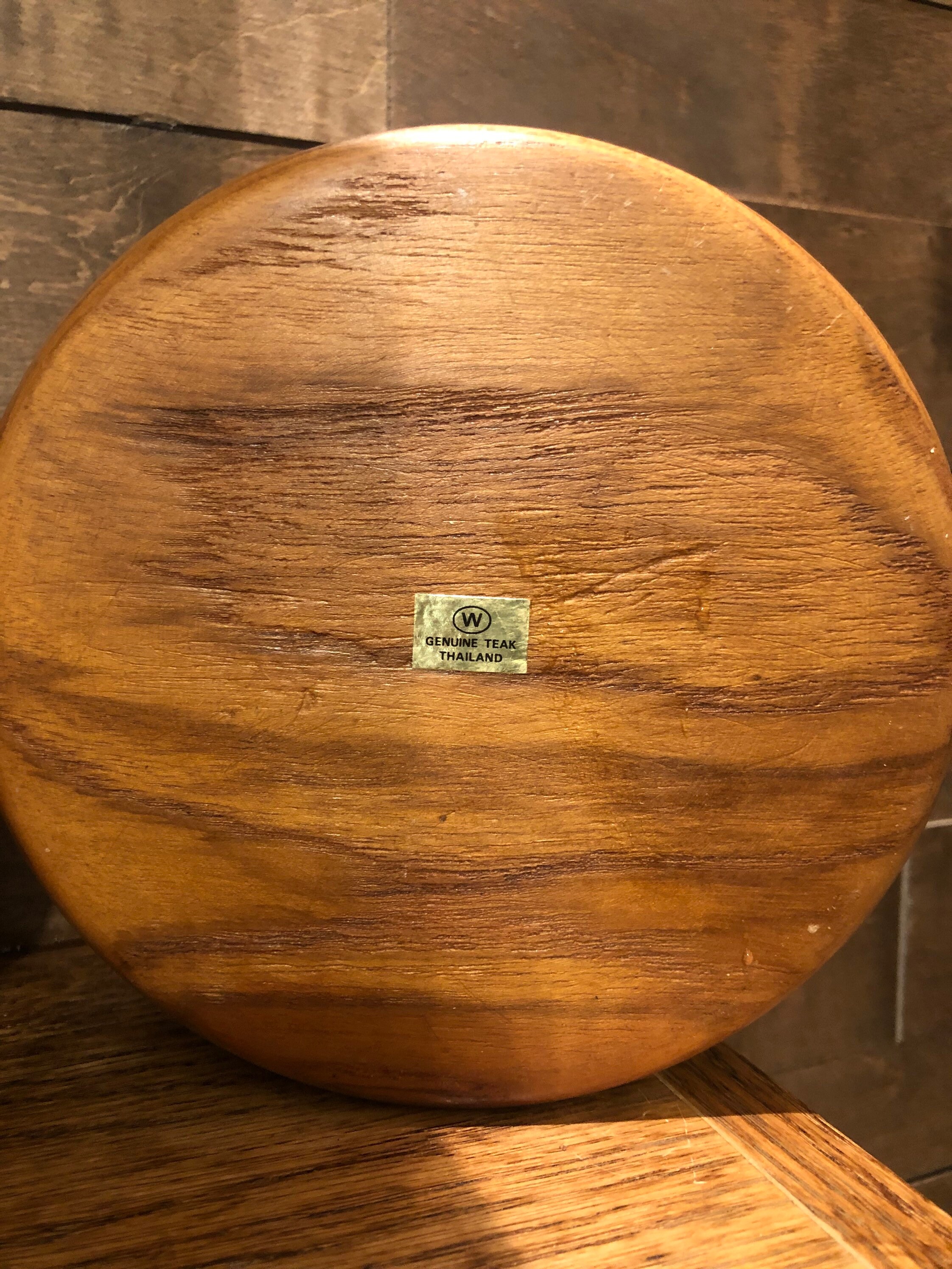 Teak Wood Salad Bowl Set. Made in Thailand. My Aunt Got This as a