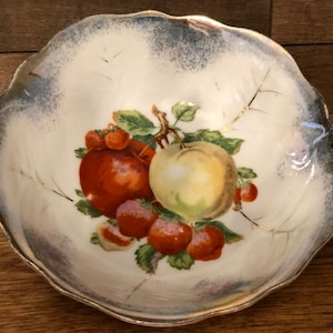 Vintage gold plated fruit bowl