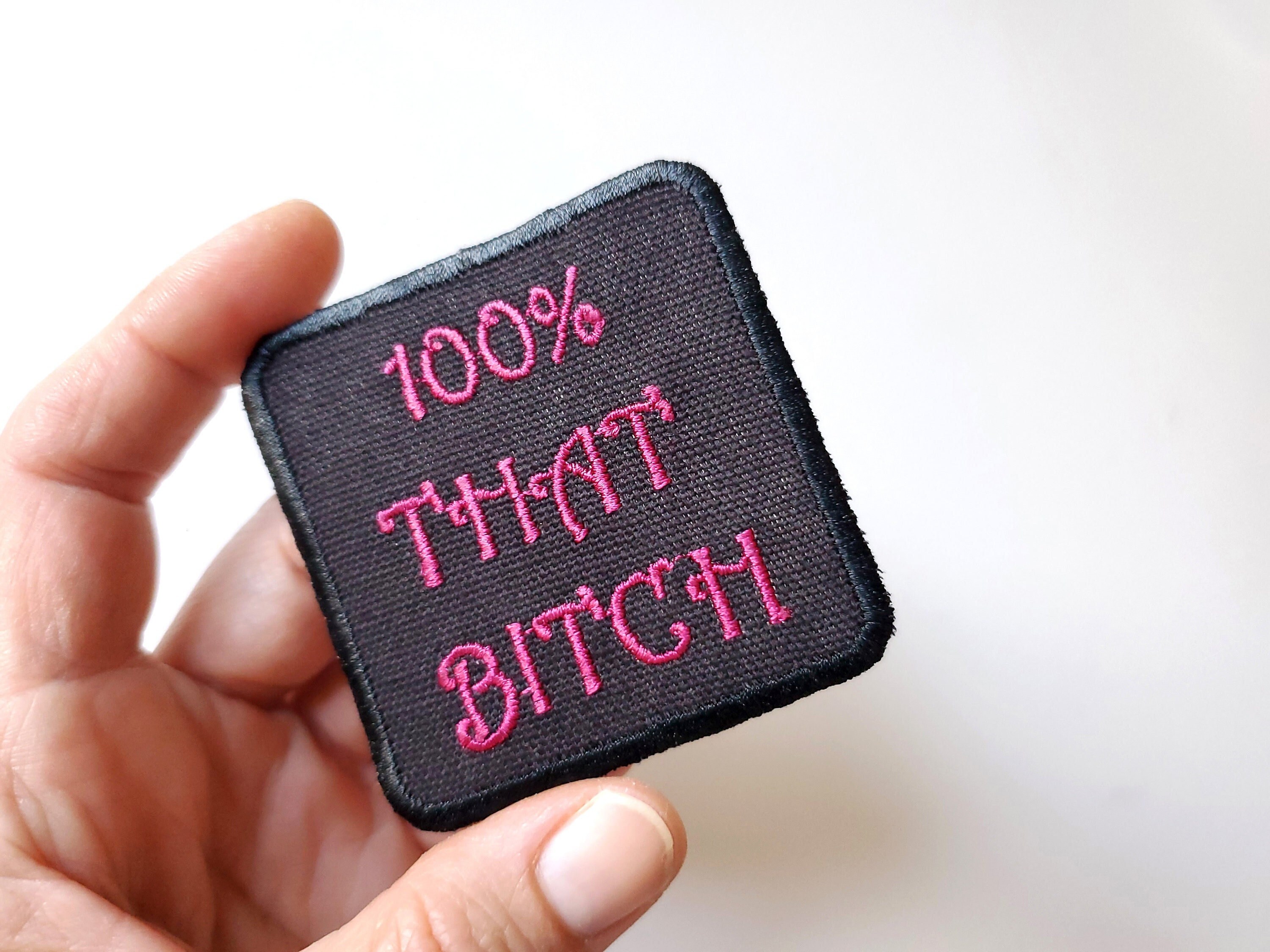 CRAZY BITCH Patch Embroidered Iron-on Applique Biker Funny