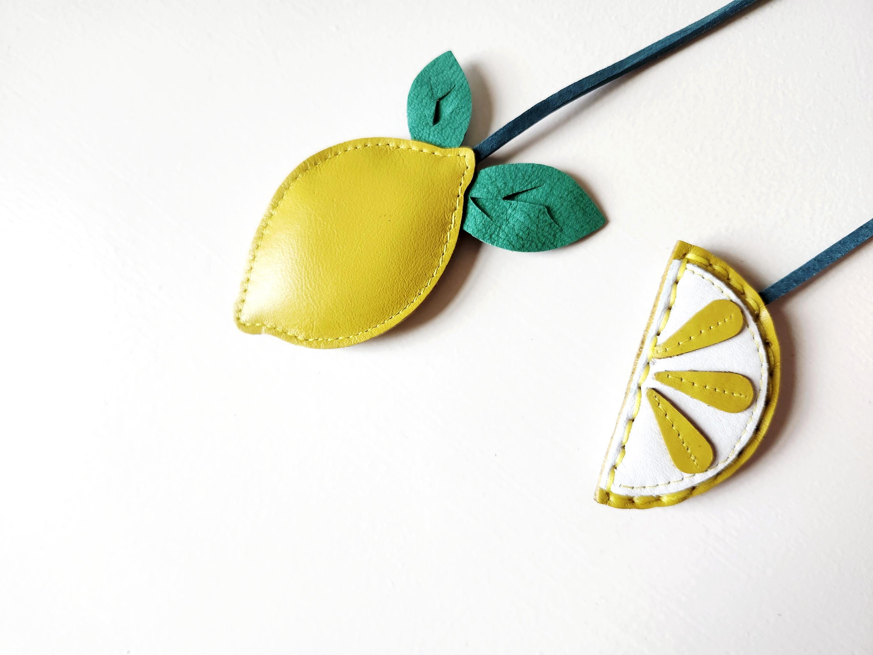 Porte-clés Personnalisable Photo Citron - Breloque Sac Mignon - Pendentif Gravé Texte - Cadeau Pour Femme, Amie, Mère