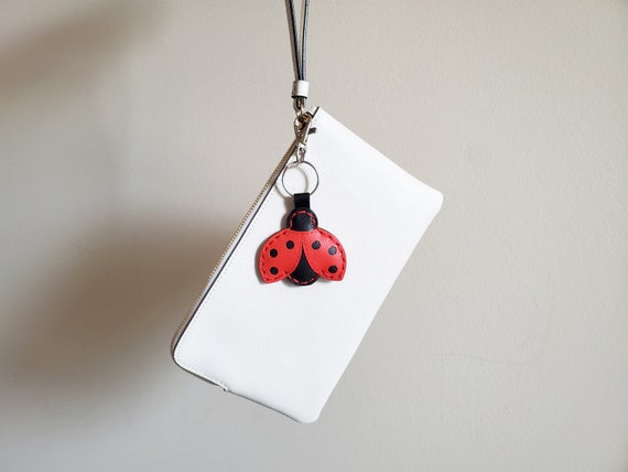 Lady Bug, Leather Purse Charm, Cute Bag Charm, Miraculous Ladybug