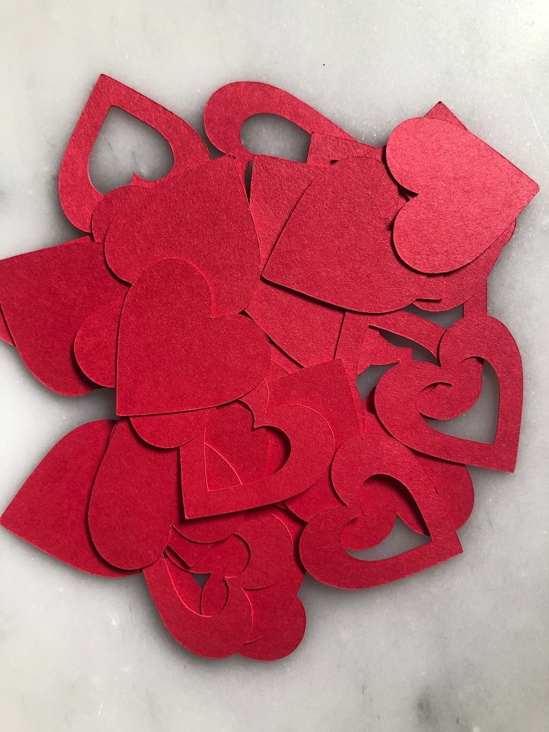 Confetti Hearts Anniversary Romantic Love Party Table Scatter Decor Wedding