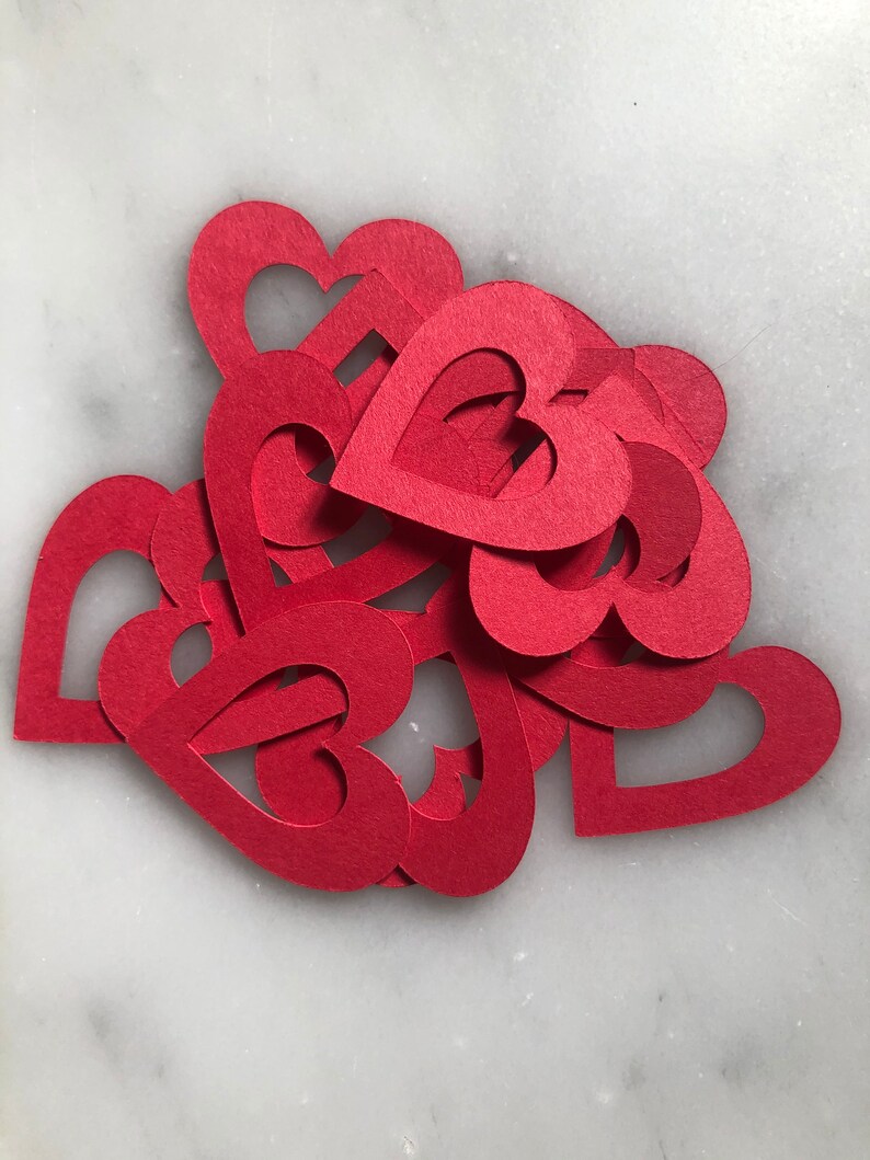 Confetti Hearts Anniversary Romantic Love Party Table Scatter Decor Wedding