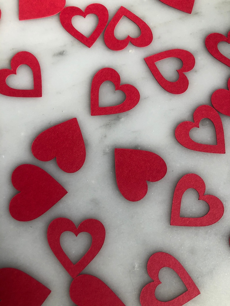 Confetti Hearts Anniversary Romantic Love Party Table Scatter Decor Wedding