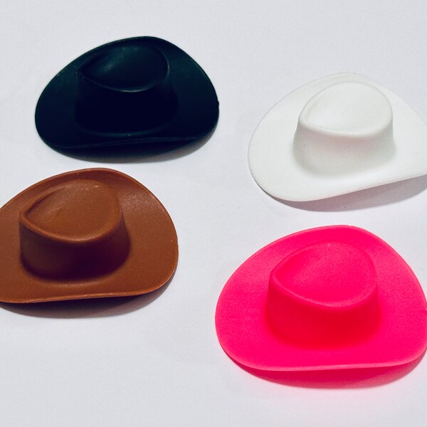 Miniature Cowboy/Cowgirl Hats for Crafts, Dolls, or Cake Topper - Set of 4