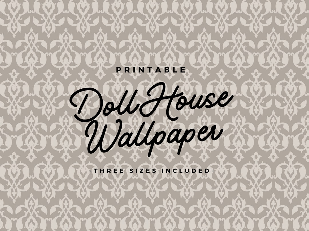 Printable Doll House Wallpaper | Realistic Miniature Wallpaper, Doll ...