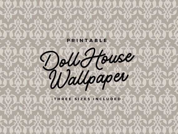 Printable Doll House Wallpaper Realistic Miniature | Etsy