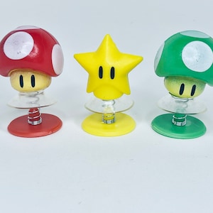 Mario Cake Toppers: Gamer Birthday Party Decorations