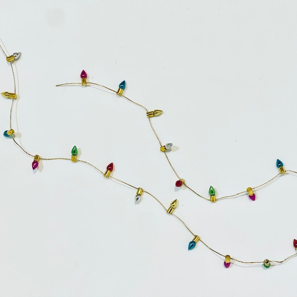 Miniature Christmas Lights | Strand of Christmas Lights for Crafting, Doll House, Fairy Garden, or Elf Prop