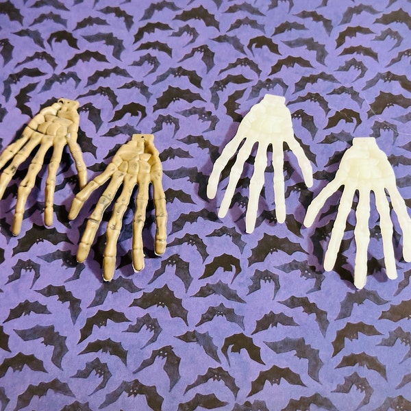 Skeleton Hands for Halloween Arts & Crafts, Cake Toppers, Shadow Boxes, Jewelry Making