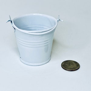 Miniature Bucket/Pail, Doll House Miniatures, Fairy Garden Decor, Crafting Supplies, Doll House Supplies, Mini Buckets for DIY Crafting