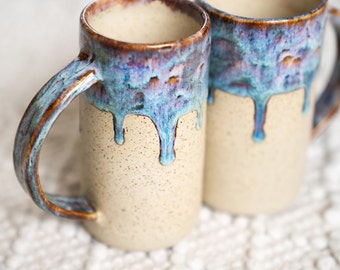 Drippy Funky Mugs / Cups / Northern Lights and Kissing Sunrise