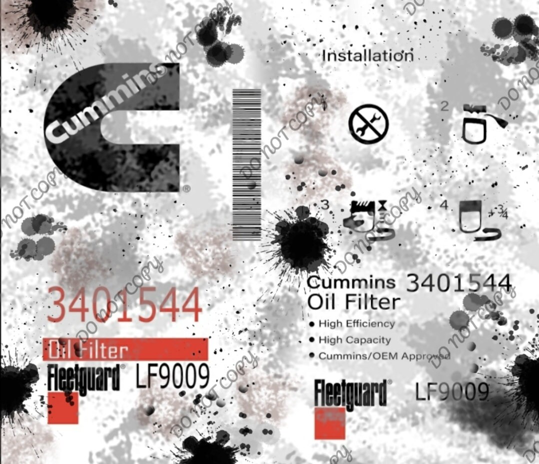 Cummins Fleetguard oil filter digital download Etsy