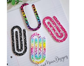 Acrylic Jumbo Paperclip Bookmark