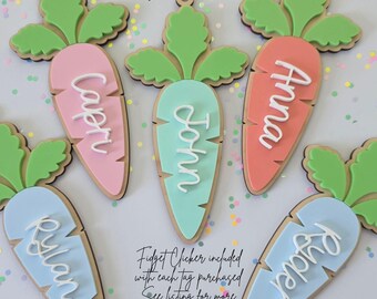 Personalized Carrot Easter Basket Tag