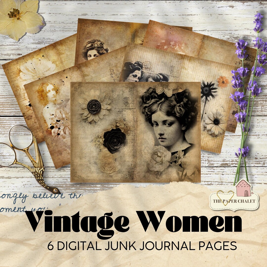 Vintage Ladies | Victorian Women Junk Journal Pages | Grungy Beauties ...
