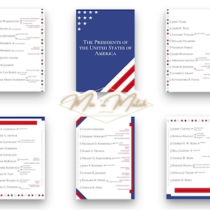 US President timeline posters Set of 6 US History Signs Classroom Decor Bundle History Classroom Decor US Government Homeschool Resource