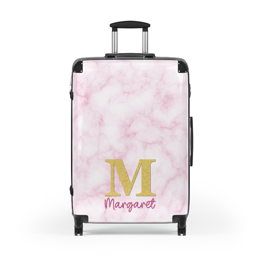 Personalized Marble Suitcase Custom Suitcase Custom Travel Etsy