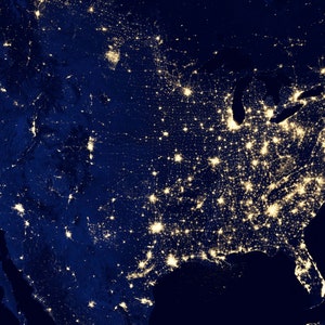 United States at Night