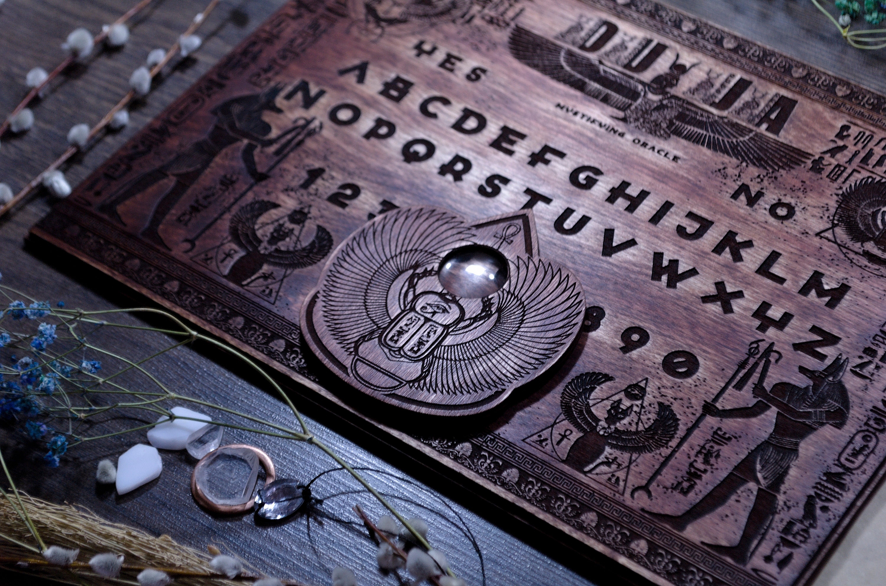 Ouija board scarab planchette Wooden Ouija board To summon Etsy