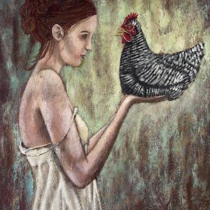 Henrietta an Original Painting Textured Acrylic on Gallery Wrapped Stretched Canvas