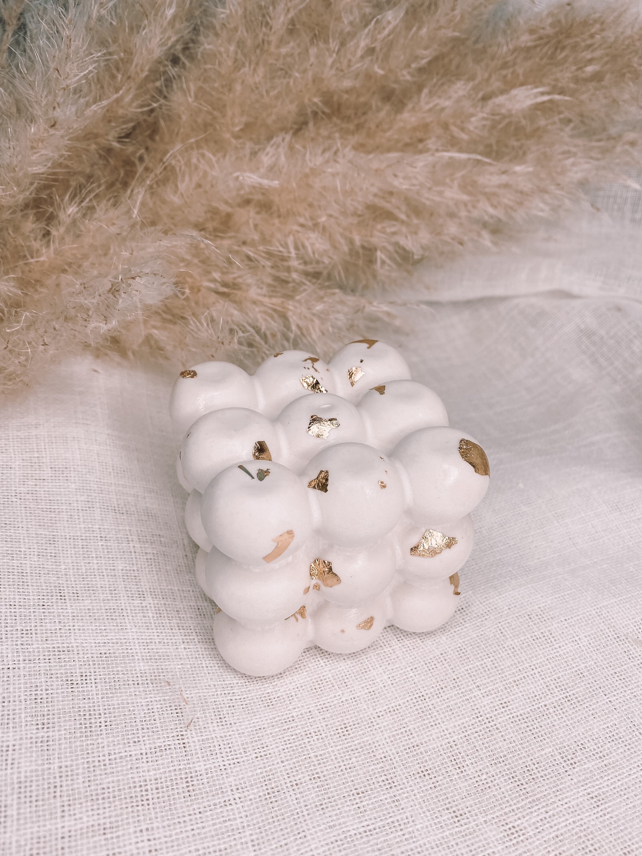 Bulle Carrée Doré | Bubble Décoration Minimaliste Géométrique Home Decor