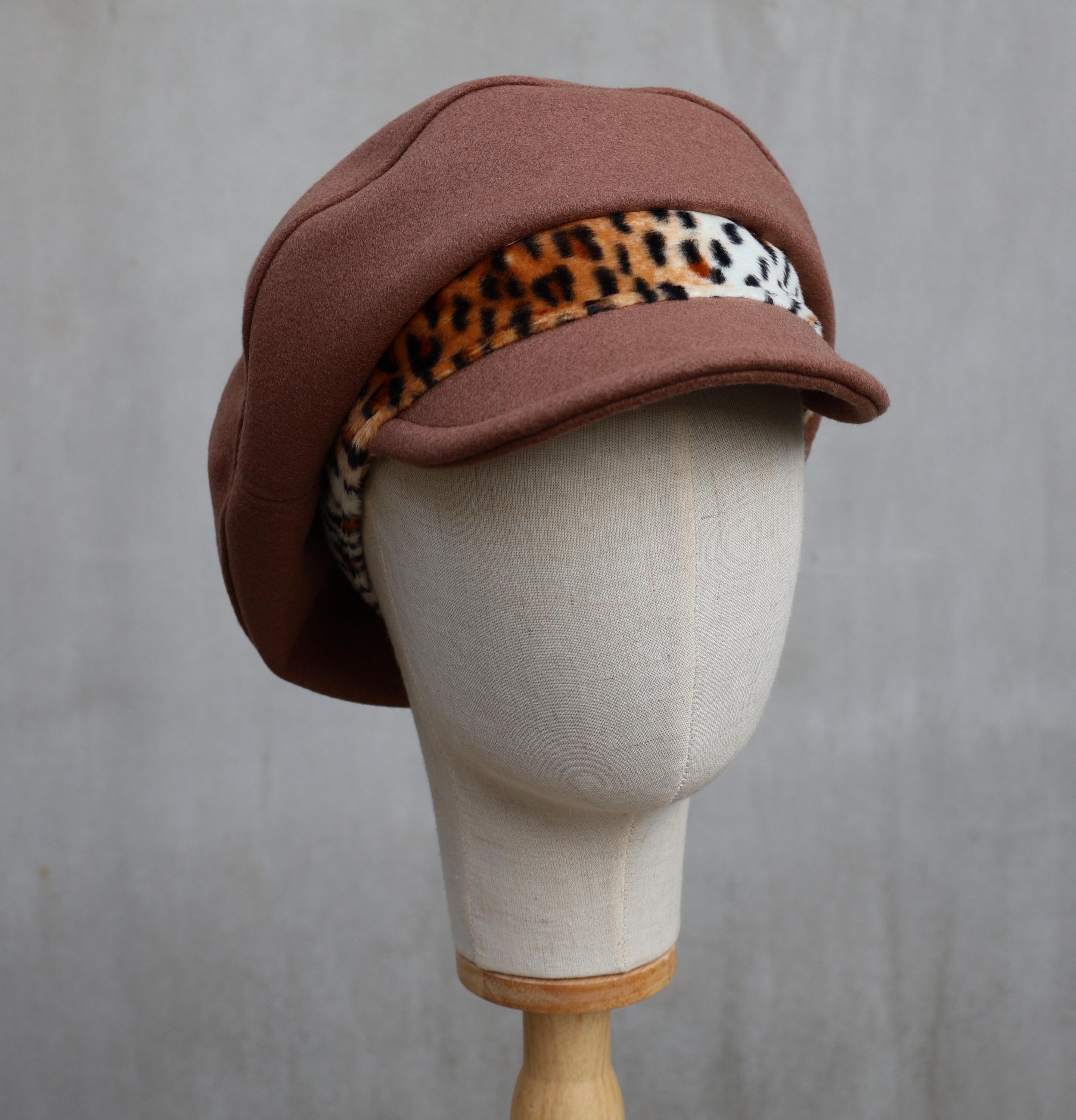 Leopard Newsboy Cap - Etsy display picture 2