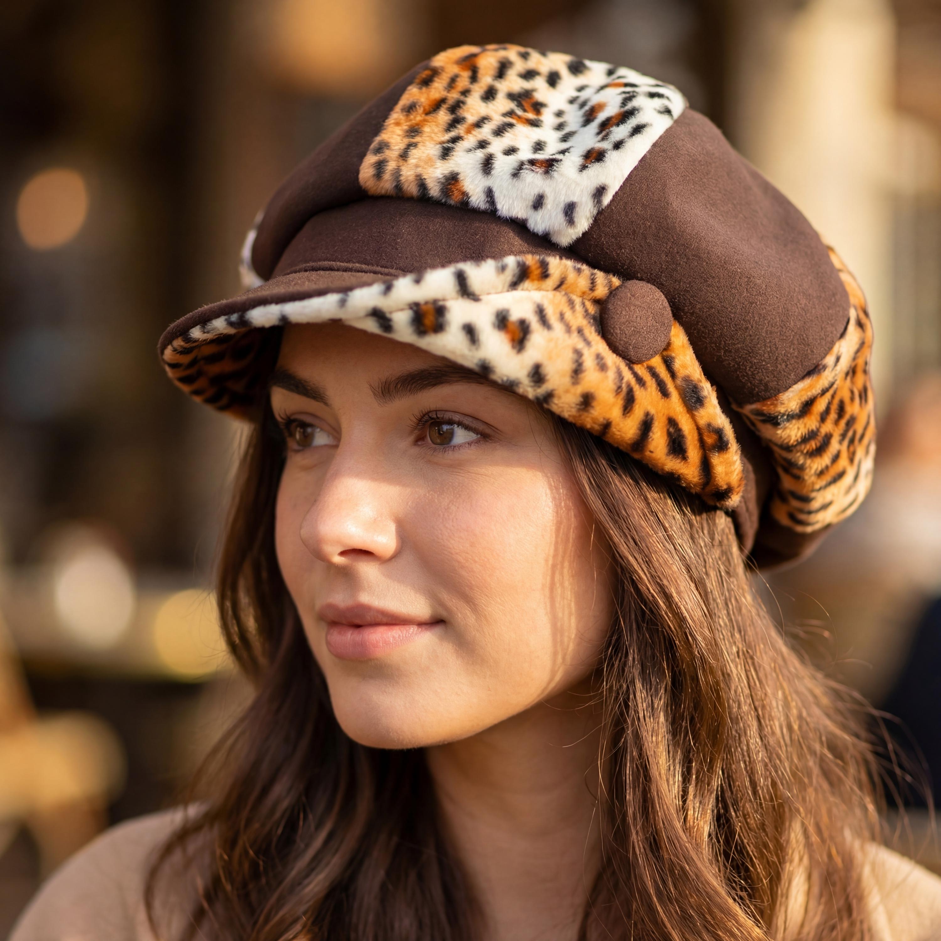 Leopard Newsboy Cap - Etsy display picture 1