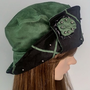 Czapka typu cloche z lat 20. XX wieku, miękka, welurowa, jesienna, z kwiatem, zamszowa, czapka typu cloche z lat 20. XX wieku