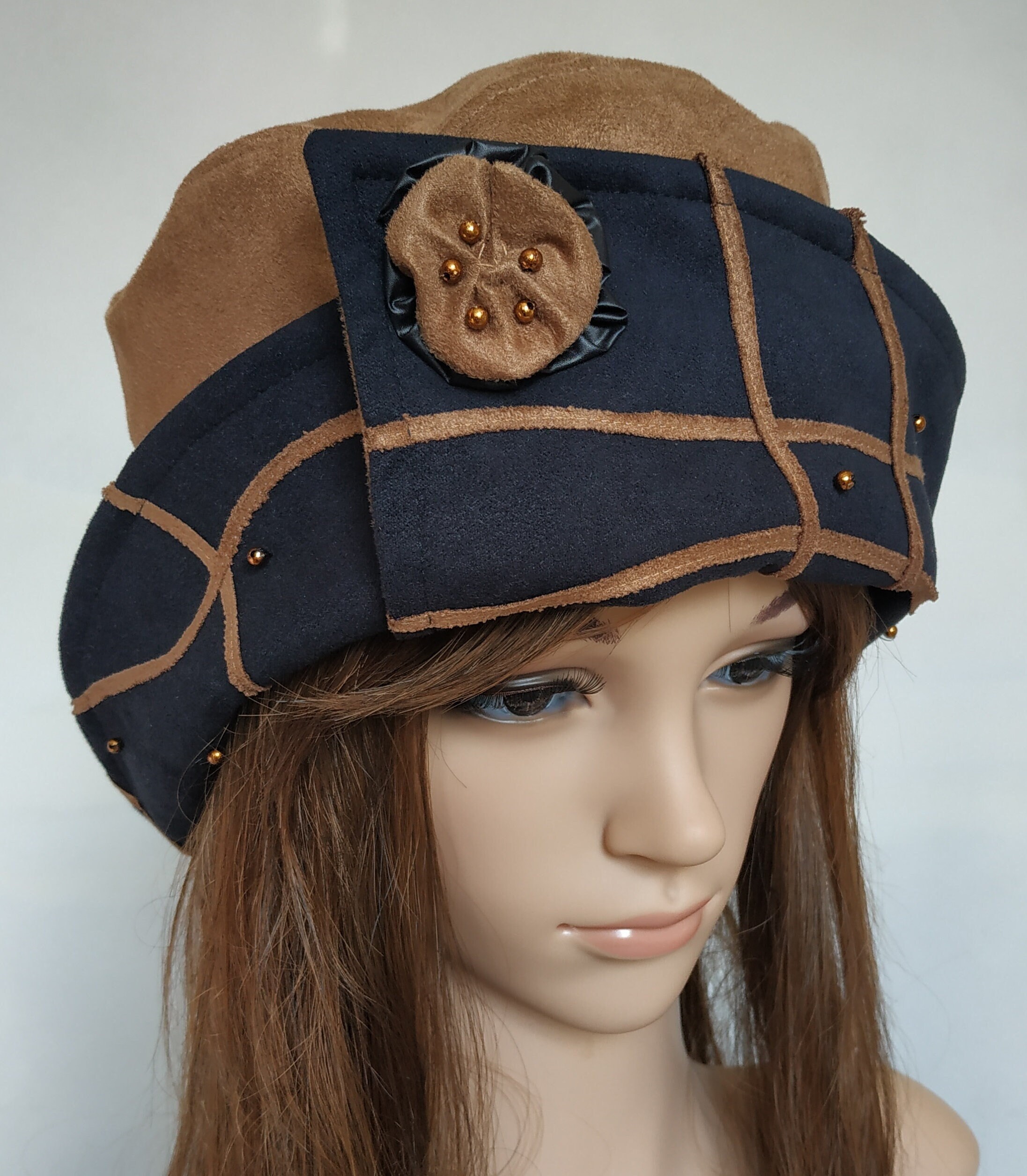 Vintage Dead Stock Suede Cloche Hat 1970s Neiman Marcus Cloche Hat | Faux Fur Fun main image 3
