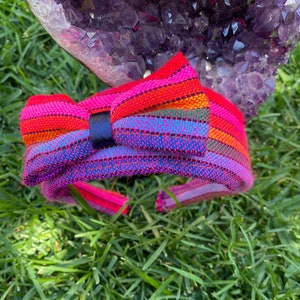 Diadema Zarape. Diadema Mexicana. Diadema artesanal. Diadema de arco colorida mexicana