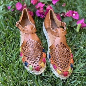 Meksykański Huarache, ręcznie robiony, Huarache rzemieślniczy, Huarache ze skóry 100%, meksykański brązowy huarache, rozmiary 7,8,9 US, ręcznie robiony