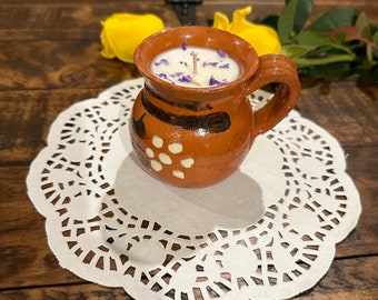 Kerze in mexikanischen Artisan Mini Tacita, 100% Soja Handwerker Kerze, Artesanales Kerzen, Valentinstag Geschenke, Sojakerzen, Tacita Kerze