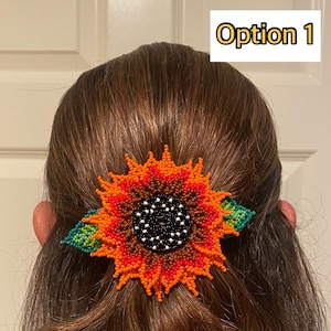 Colorful Hair Accessory, Artesanal Hair Holder, Chaquira Beaded, Hair Clip, Mexican Hair Clip
